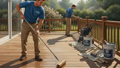 Deck sealing service in Jacksonville, FL by Jacksonville Paint Pros for humidity and sun protection