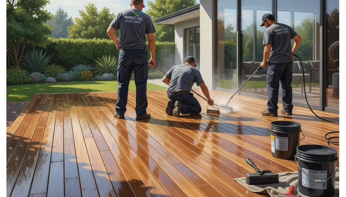 Deck sealing service in Jacksonville, FL protects wood decks from humidity, rain, and sun damage
