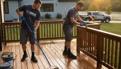 Professional deck staining service in Jacksonville, FL for weather-resistant wood protection
