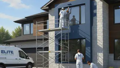 Exterior house painting in Jacksonville, FL by Jacksonville Paint Pros on a home exterior
